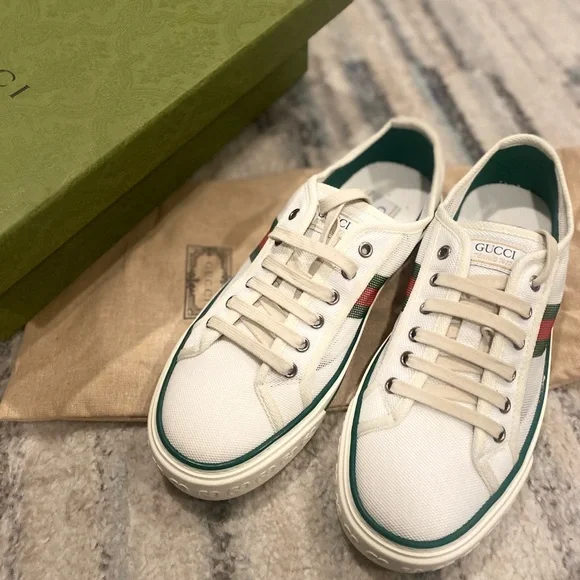 Gucci | Shoes | Gucci Men Tennis Web Net 977 Low Top  display picture 3